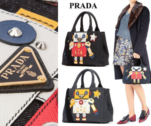 PRADAプラダスーパーコピー ロボット デニムトートバッグ 2WAY 2色 1BG439_2ELY_F0Z2M_V_O8O